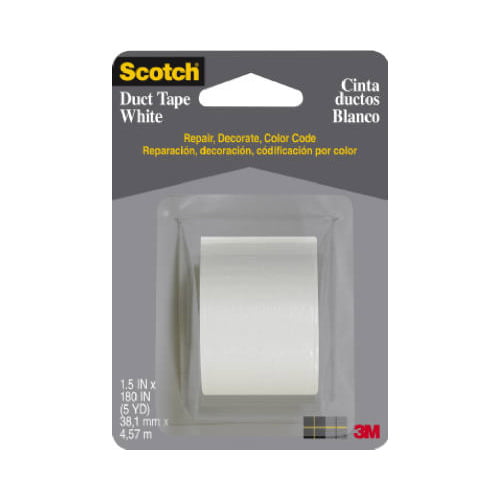 1005-WHT-CD 3M White Duct Tape 1.5 Inches by 5 Yards 3M CHIMD